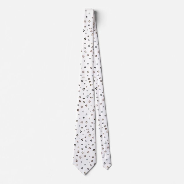 Modern White Leopard Print Slips (Framsida)