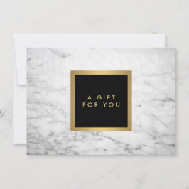 Modern White Marble Luxury Gift Certificate