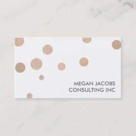 Modern White med Faux Brushed Guld Dots Visitkort