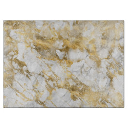 Modern White och Guld Marble Mönster