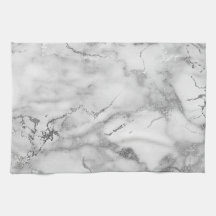 Modern White och Silver Marble Mönster