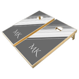 Modern White on Grått Monogram