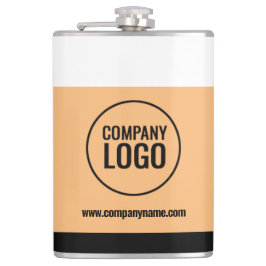 Modern White Peach Black Company Logotyp-webbplats Fickplunta