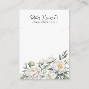 Modern White Peonies Blommigt Bunch Necklace Visni