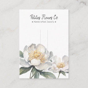 Modern White Peonies Blommigt Hairclip Visning Car