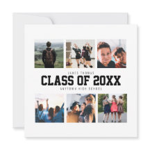 Modern White Photo Collage Studenten-meddelande