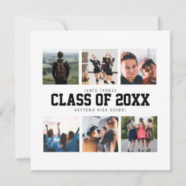 Modern White Photo Collage Studenten-meddelande