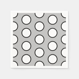 Modern White Polka dots Light Grått Background Pappersservett