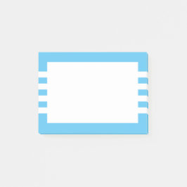 Modern White Rand Himlar Blue Post-it Block