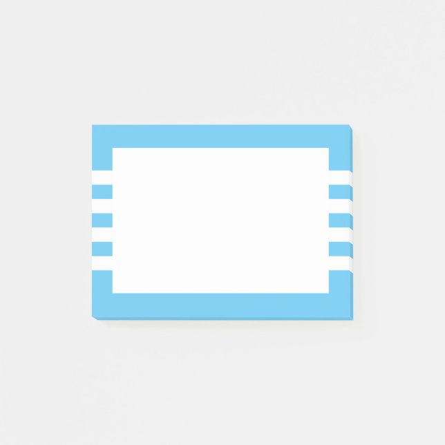 Modern White Rand Himlar Blue Post-it Block (Framsida)