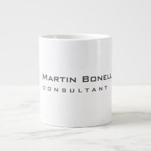 Modern White Red Simple Consultant Jumbo Mugg