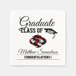 Modern White School STUDENTEN | lägg till LOGOTYP Pappersservett