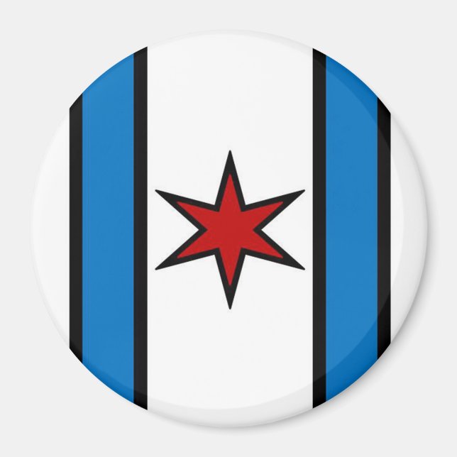 Modern White Shield Magnet (Framsidan)