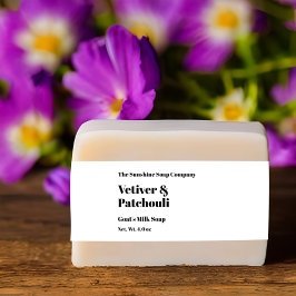 Modern White Soap Belly Band För Inbjudningskort