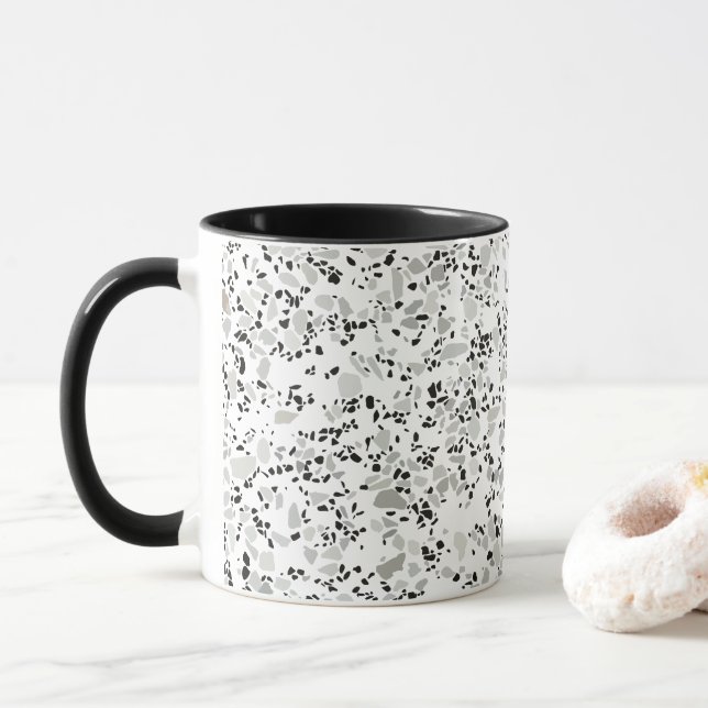 Modern White Terrazzo Mugg (Med munk)