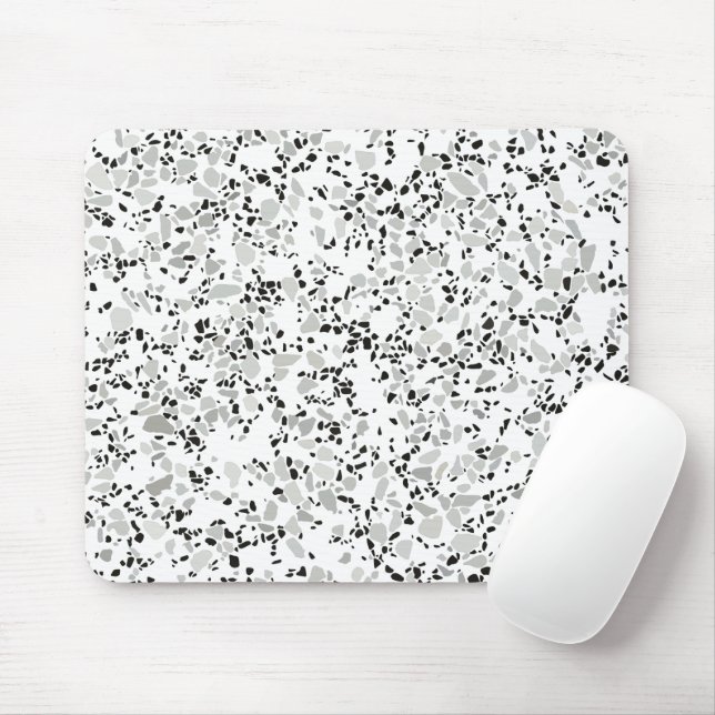 Modern White Terrazzo Musmatta (Med mus)