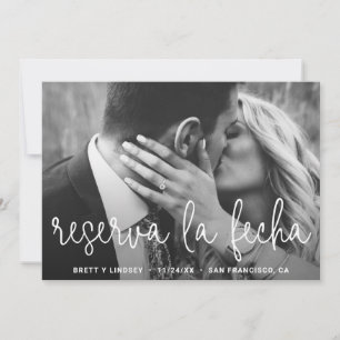 Modern White Thin Script Typography Photo Spain Spara Datumet