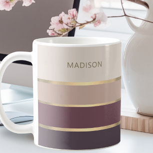 Modern Wide Rand Guld Anpassningsbar Kaffemugg