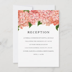 MODERN Wide Rand Vintage Hydrangea Inbjudningar