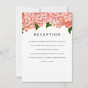 MODERN Wide Rand Vintage Hydrangea Inbjudningar