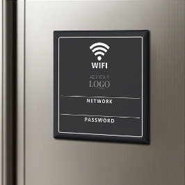 Modern WiFi-nätverk, Namn och lösenord QR-kod, sva Magnet