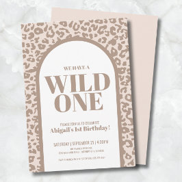 Modern Wild One 1-års födelsedagsfest Inbjudningar