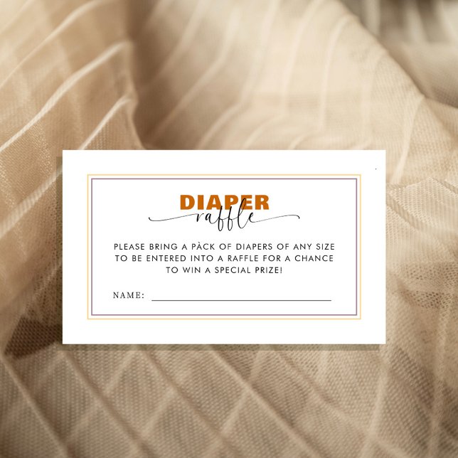 MOdern Wild One diaper raffle  Tilläggskort (Skapare uppladdad)