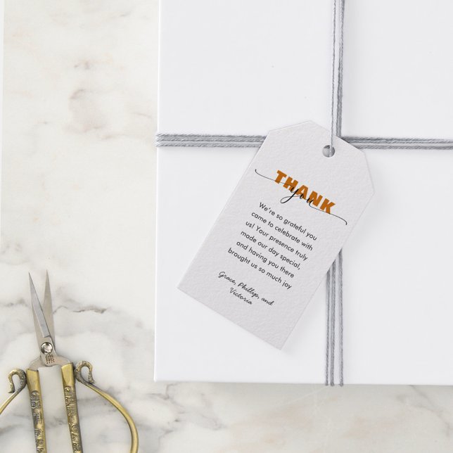 Modern Wild One First Birthday | Thank you Presentetikett (Skapare uppladdad)