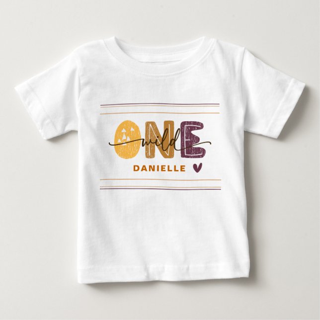 Modern Wild One Första Födelsedag T Shirt (Framsida)