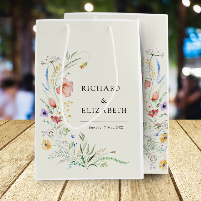 Modern Wildblomal Minimal Elegant bröllop (Skapare uppladdad)