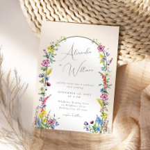 Modern Wildblomarch Boho Bröllop