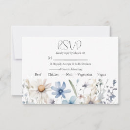 Modern WildblomBröllop OSA Kort