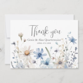 Modern Wildblomma Bröllop Tack