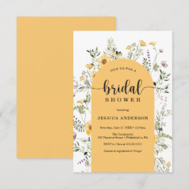 Modern Wildblomma Inbjudningskort för möhippan-kor