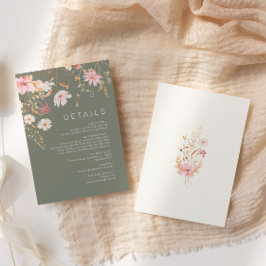 Modern Wildblomma | Information om Sage Grönt Bröl Tilläggskort