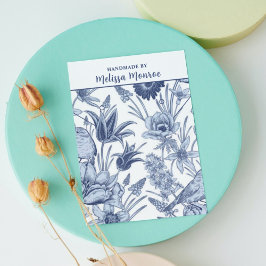 Modern Wildblomma Necklace Jewelry Visning Card Visitkort