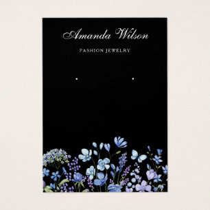 Modern Wildblomme Earring Jewelry Visning card Visitkort