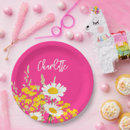 Modern Wildblommor Anpassningsbar Monogram