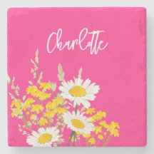 Modern Wildblommor Anpassningsbar Monogram