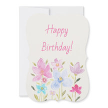 Modern Wildblommor Watercolor Illustration