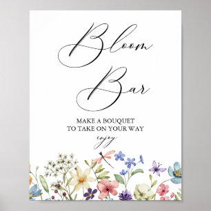 Modern Wildbloms Blommigt Möhippa Bloom Pub Poster