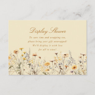 Modern Wildflower Love Is In Bloom Display Dusch Tilläggskort
