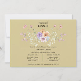 Modern wildflower spring wedding Dinner Invitation Inbjudningar