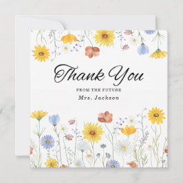 Modern wildflowers spring wedding tack kort