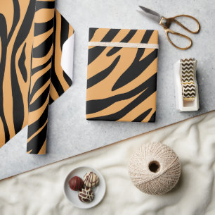 Modern Wildlife Bengal Tiger Animal Print Mönster Presentpapper