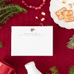 Modern Winter Gräs Gren & Berries Familj Adress Anteckningskort<br><div class="desc">Modern Personlig Winter och Helgdag Family Adress-anteckningskort med en vattenfärg i gräs träd gren med gräs och röda bär. Anpassa med ditt namn och adress i grönt och rött.</div>