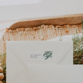 Modern Winter Greenery Returetiketters Returadress Etikett