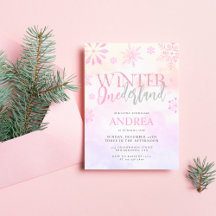 Modern Winter ONEderland Rosa Girl Girl 1 Birthday