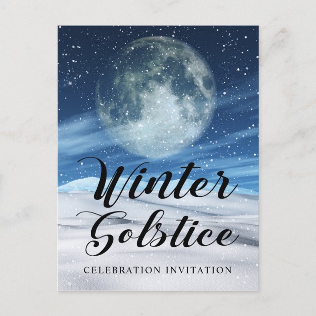 Modern Winter Solstice Firande Vykort (Framsida)