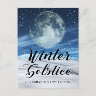Modern Winter Solstice Firande Vykort